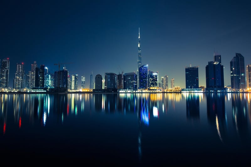 Dubai futuristic cityscape